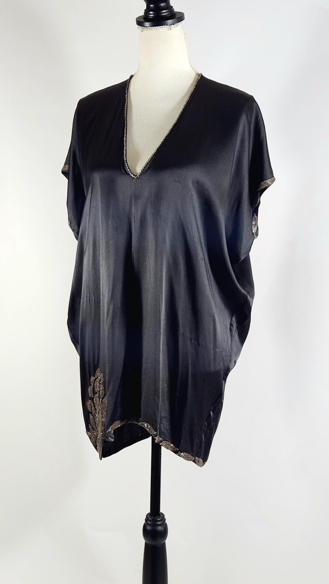 M | 1920s/30s Liquid Satin Tunic