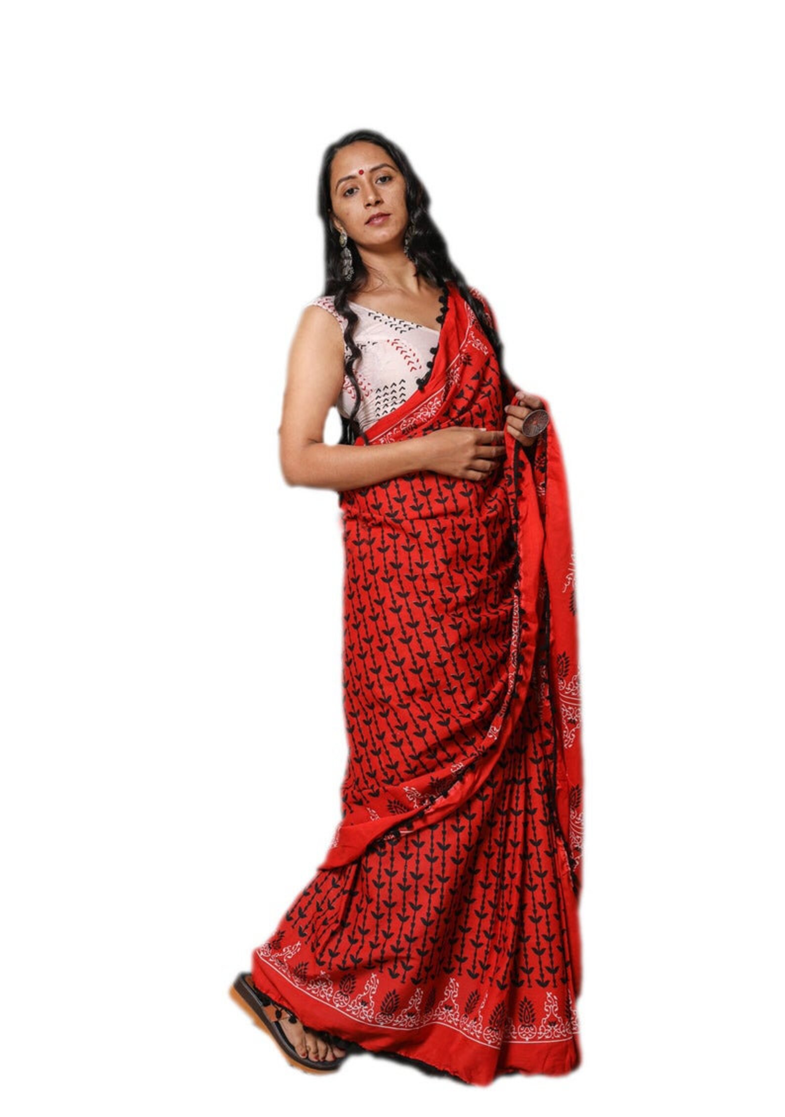 Designer Pure Cotton Malmal Saree With Pumpum Lace for Women | Etsy