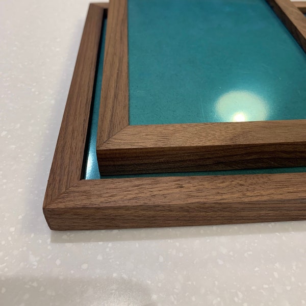 Solid Walnut Photo Frame Wall Hanging Hardwood Picture Frame | Real Solid Natural Wood | Rustic Frame | All Sizes Handmade