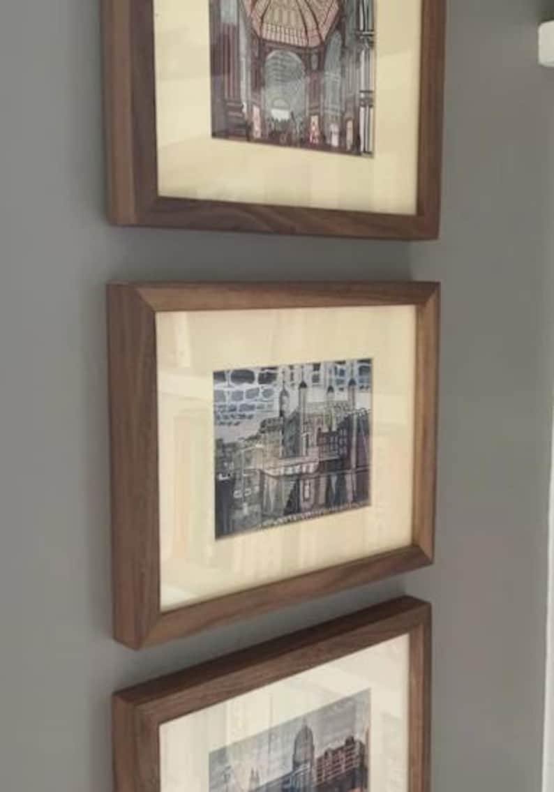 Bespoke Solid Wood Picture Frame | Walnut, Oak, Maple, Mahogany image 6