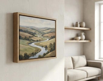 Solid Oak Canvas Float Frame | Handcrafted Real Wood Floating Frame