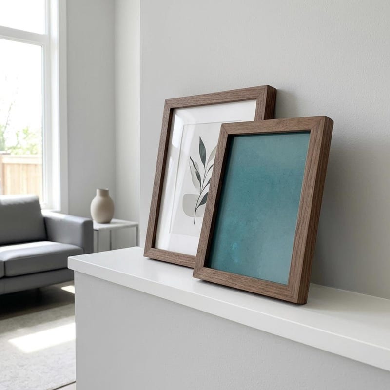 Square Walnut Frame Walnut Picture Frame - Etsy UK