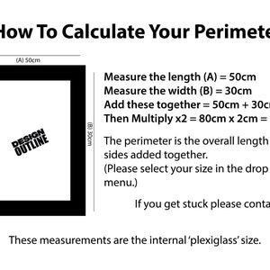 May include: Diagram showing how to calculate the perimeter of a rectangle. The length is 50 cm and the width is 30 cm. The perimeter is calculated by adding the length and width together and then multiplying by 2. The perimeter is 160 cm.