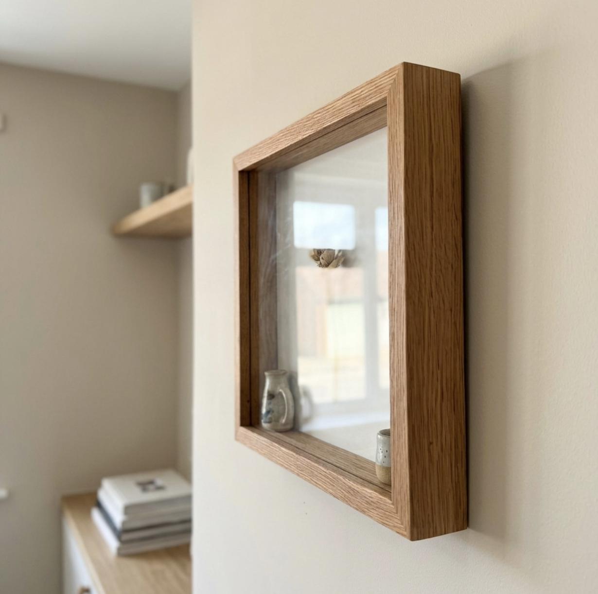 Handmade Solid Oak Wood Box Frame | Picture Frame With Spacer - Etsy UK