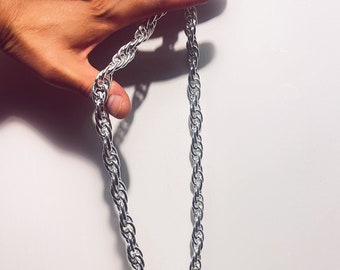 999 silver rope chain best sale