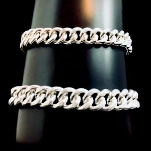 999 Silver Cuban Link Bracelet, Hypoallergenic, Never Rusts, Customized Luxury, Handmade Jewelry Gift for Men, Free Fast Shipping