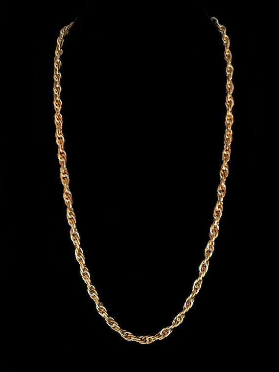 24K Gold + 999 Pure Silver | RARE Rope Chain Necklace - Etsy