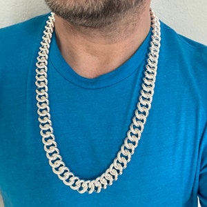500 grams! 999 silver Cuban link 30” necklace chain - free fast shipping!