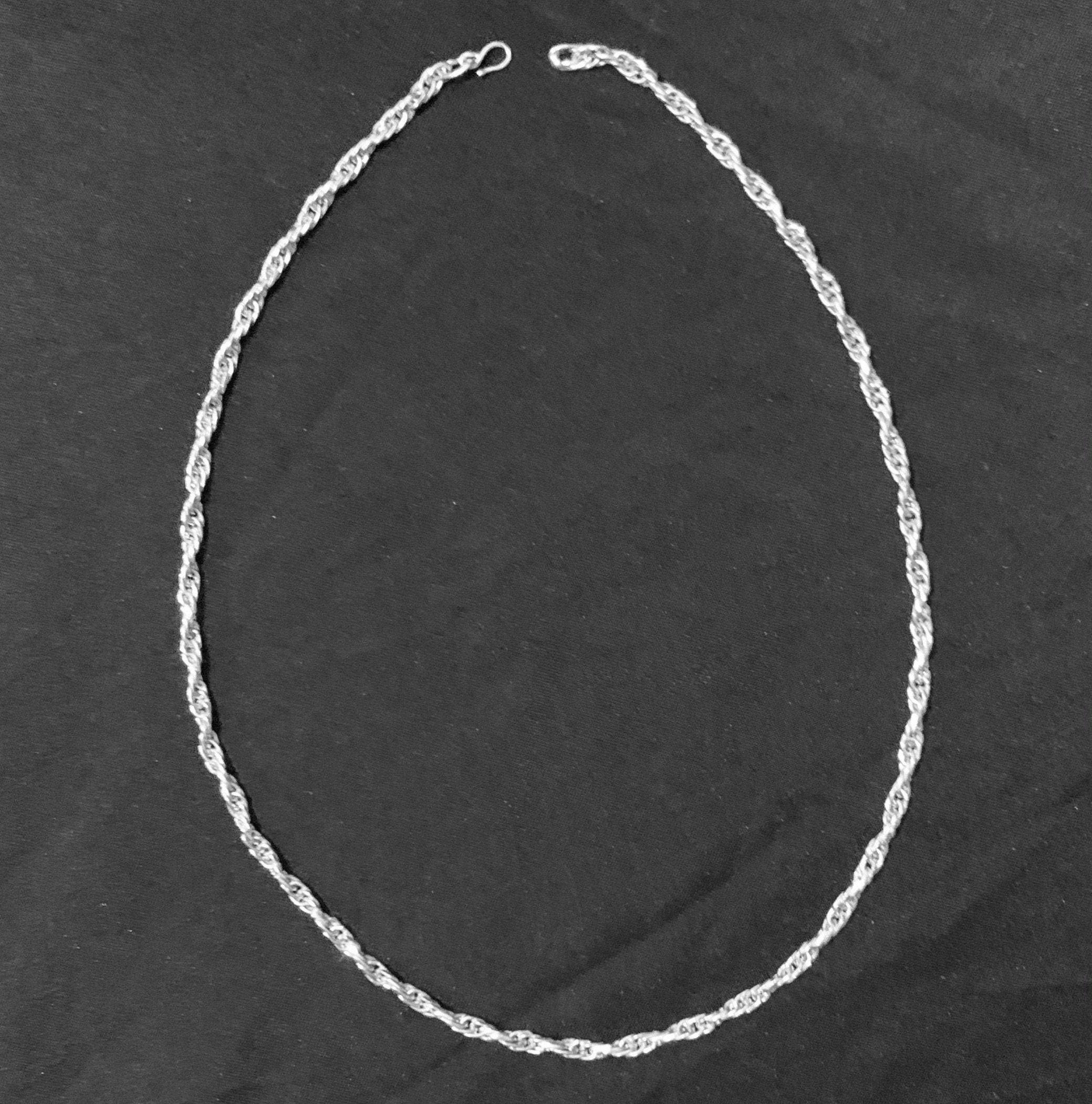 Diamond Cut Rope Chain .999 PURE Fine Silver Handmade Necklace Etsy