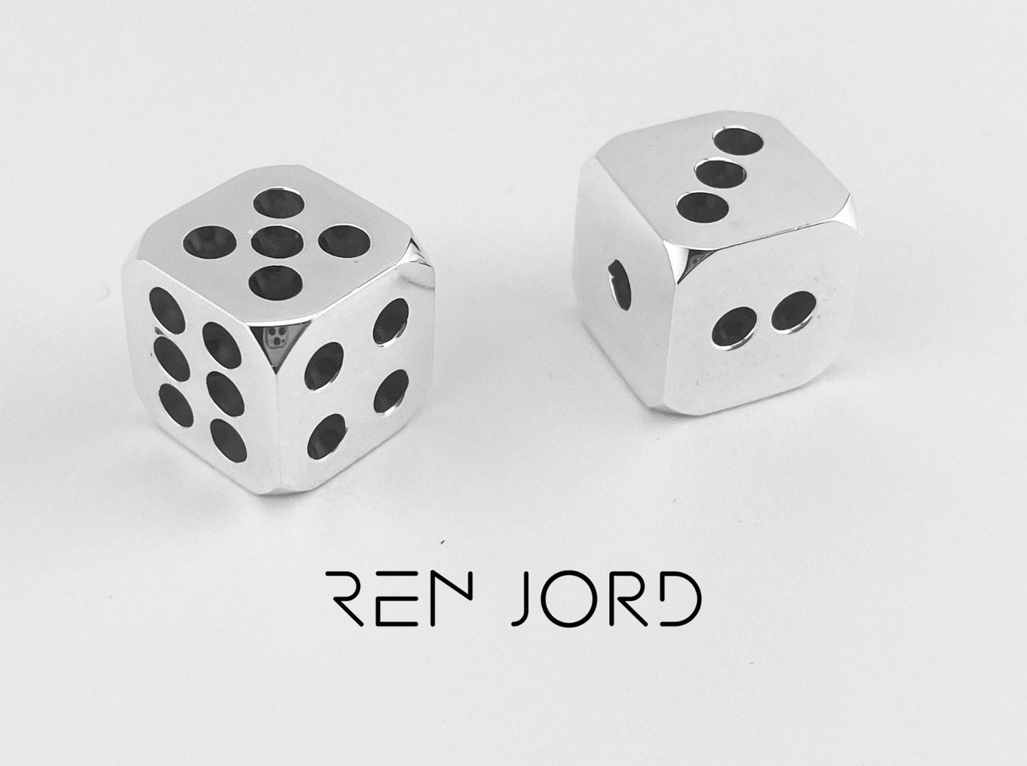 999 Pure Silver Dice – Solid Metal Game Dice, Buy 1 or 2