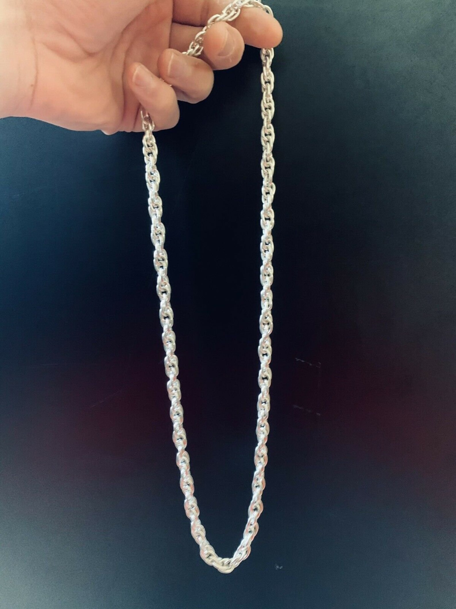 Rope Chain .999 PURE Fine Silver Handmade Necklace Etsy