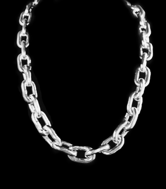 999 Silver Huge & Heavy Anchor Box Chain Necklace or 999 Silver Huge & Heavy Anchor Box Chain Necklace or