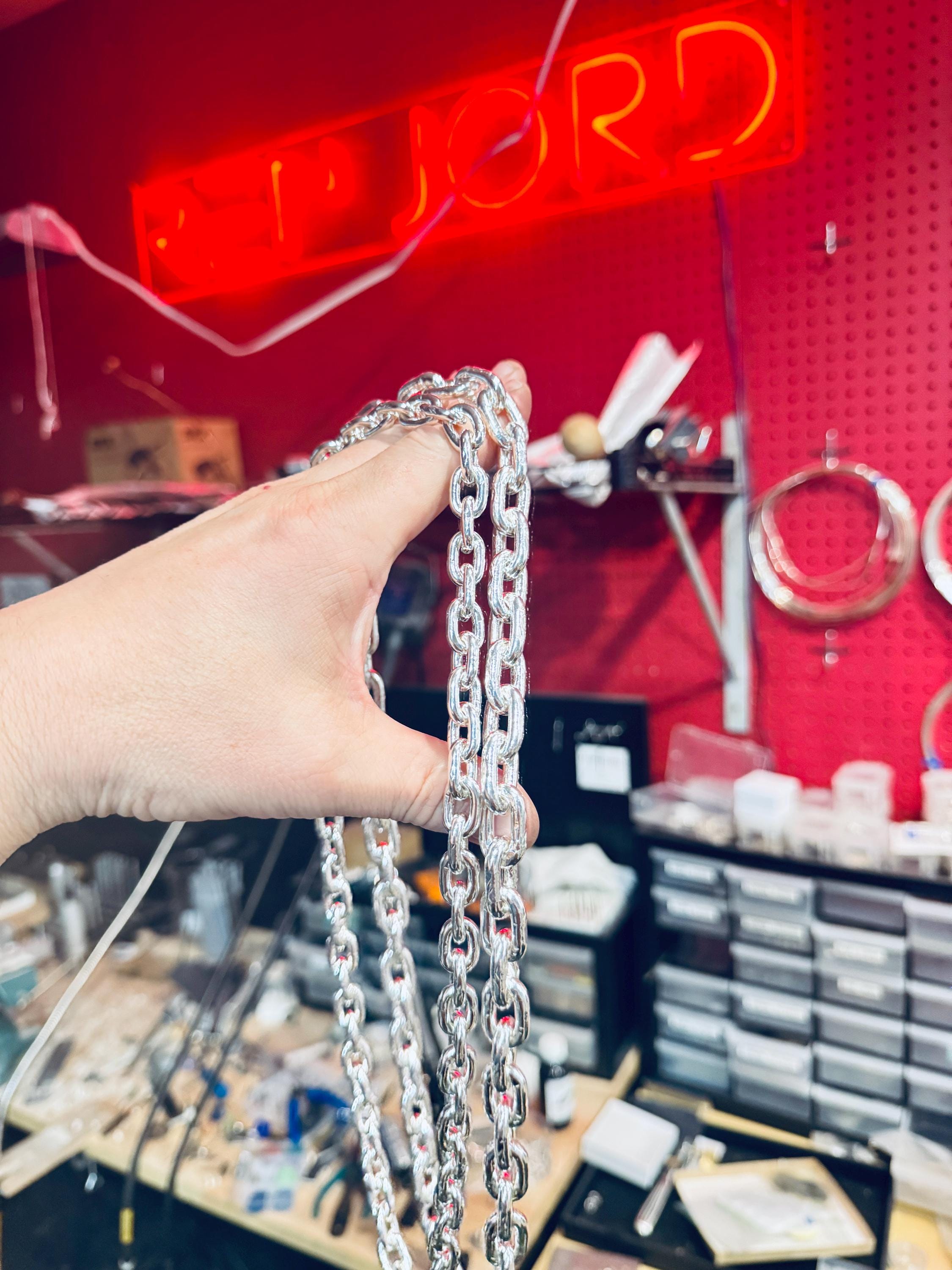 Handmade 999 Pure Silver Anchor Chain Necklace/bracelet