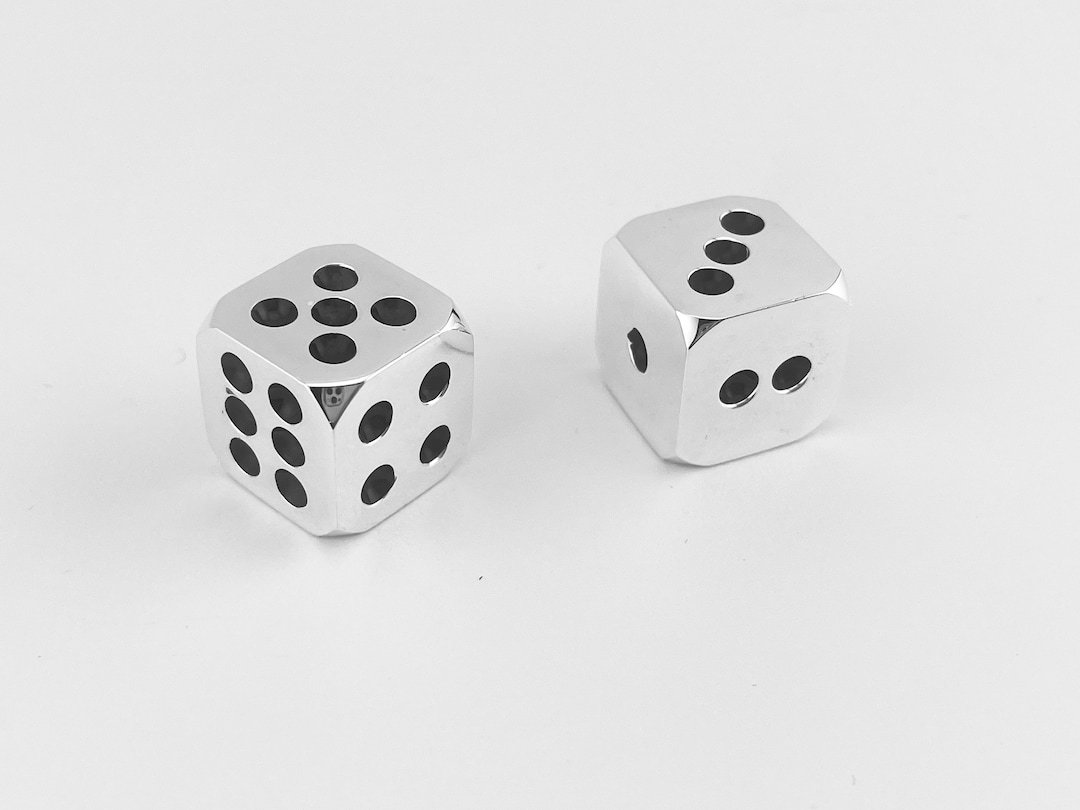 999 Silver Dice for Playing Games, Pure Metal, Buy 1 or 2, Free Fast