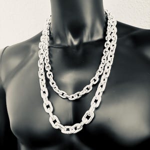 Handmade 999 Pure Silver Anchor Chain Necklace/Bracelet – Heavy, Luxury Men&#39;s Gift, Custom Box Chain, BESTSELLER Jewelry