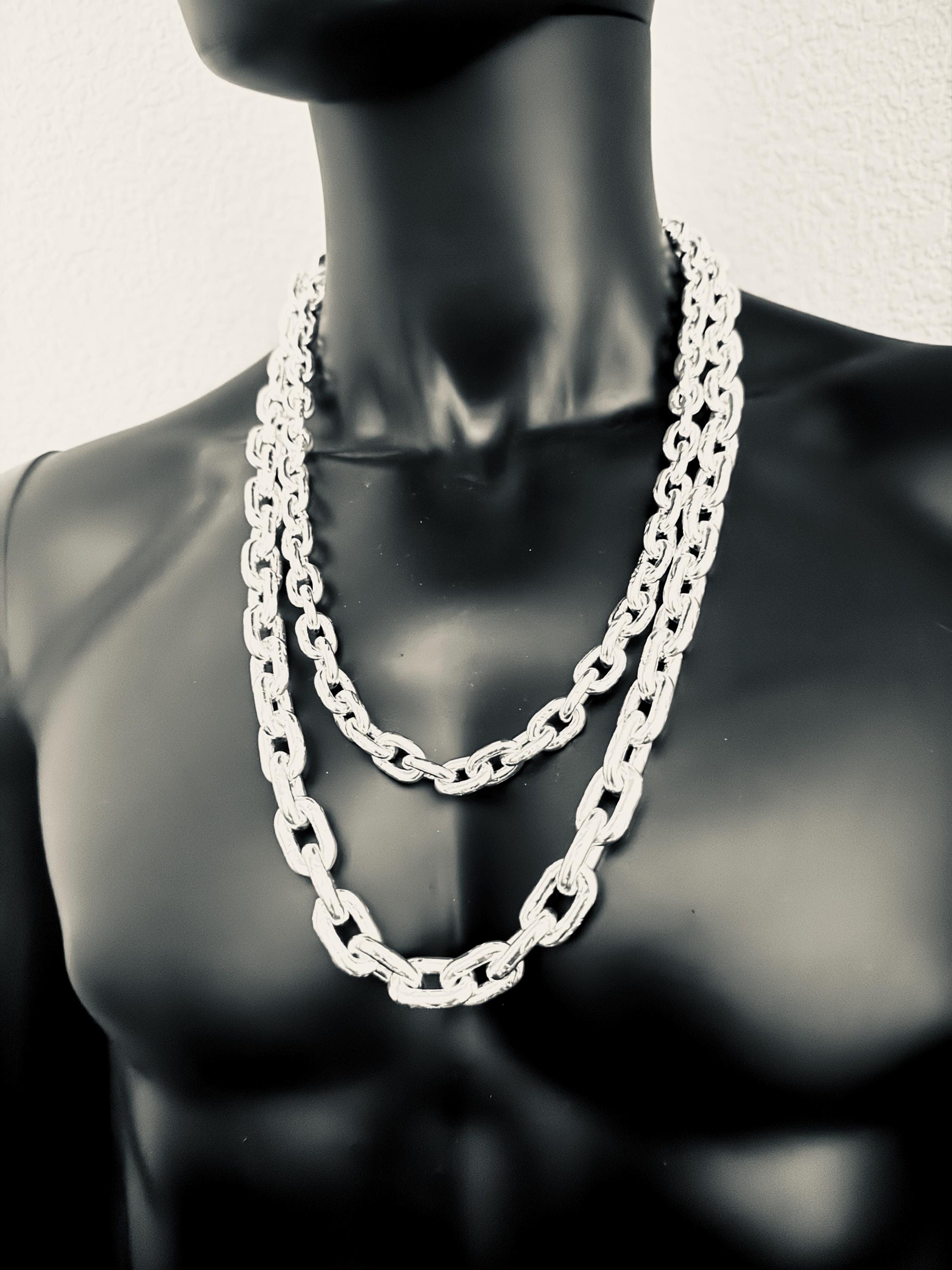 Handmade 999 Pure Silver Anchor Chain Necklace/bracelet