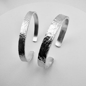 999 Pure Silver Hammered Cuff Bracelet Bangle, 2 Sizes Adjustable, Customized Luxury for YOU, Handmade Jewelry Free Shipping