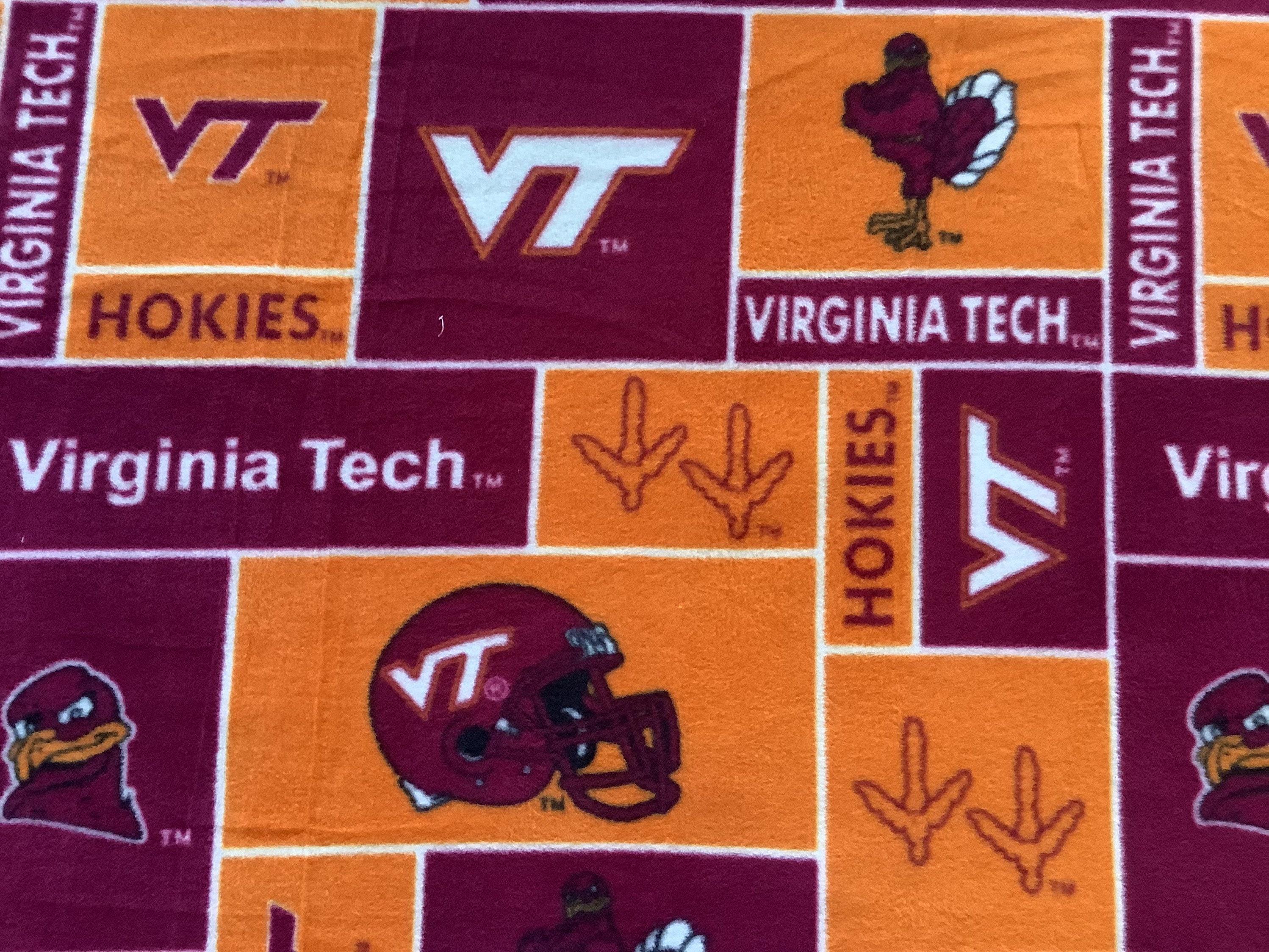 Virginia Tech Hokies tie blanket Etsy