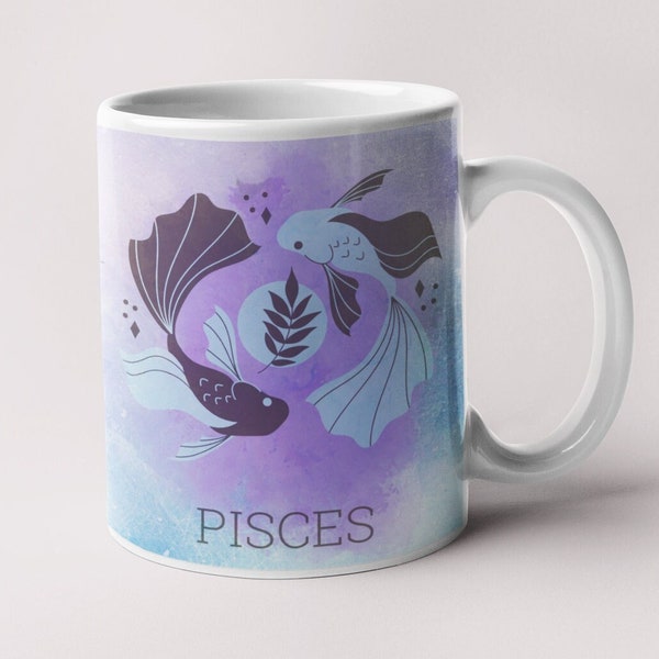 Pisces Coffee Mug, 'Creative' Astrology Coffee Cup, Zodiac Signs, Astrology Gifts, Gifts Under 20, Coffee Mug, Pisces, Pisces Mug, 11 oz mug