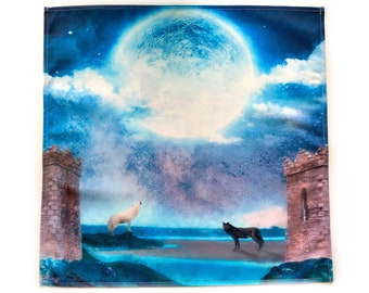 Superlunaris Tarot Cloth, tarot spread, altar cloth, ritual spread, tarot reading cloth, tarot mat, tarot cloth for spread, travel mat cloth