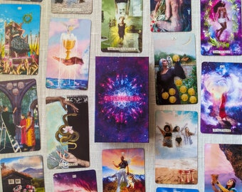 Superlunaris Tarot, rose gold edges, indie Tarot deck, tarot cards, for beginners, witchy gifts, tarot deck, gifts for her, inclusive tarot