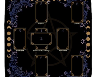 Simplified Celtic Cross Tarot Cloth: Beginner Witchy Altar Mat