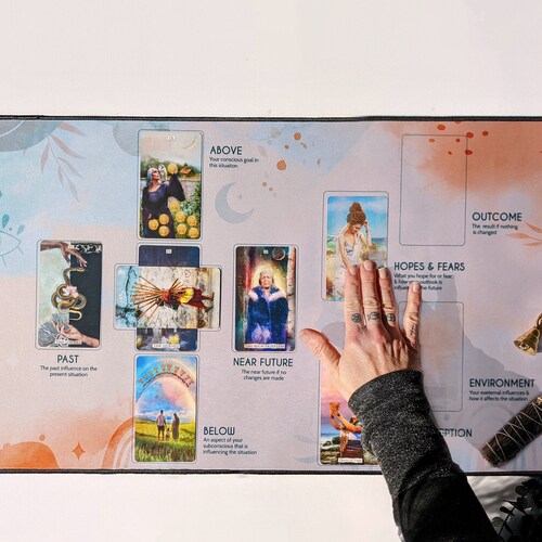 Celtic Cross Tarot Mat: Neoprene Altar Cloth, Astrology Reading