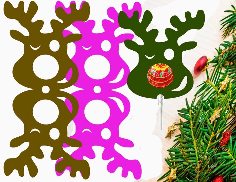 Download Reindeer lollipop holder svg 2020 sucker holder silhouette ...