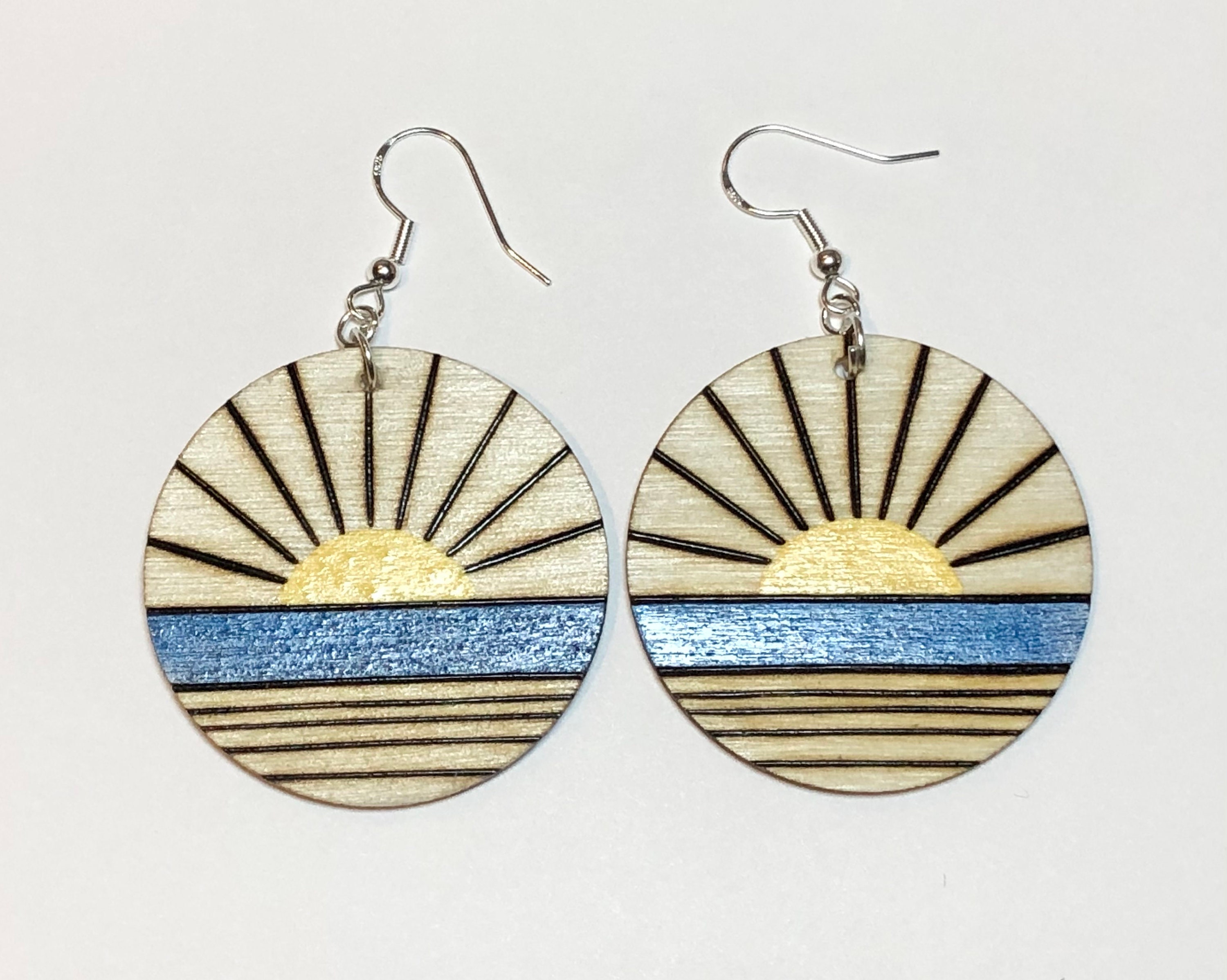 Rose gold sunset earrings