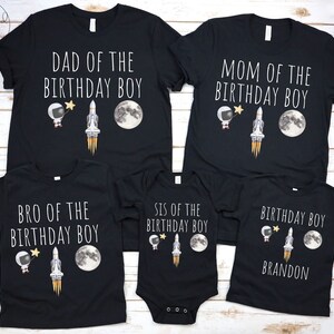 Astronaut Birthday Shirt, Family Astronaut Shirts, Family Rocket Shirt, Matching Birthday Boy, Rocket Birthday Shirts, Birthday Space Shirt
