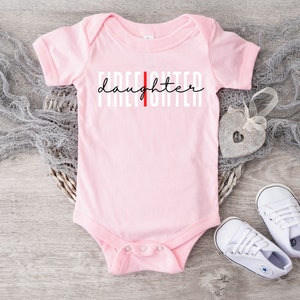 Baby Firefighter outfit, daddy firefighter, my daddy is a firefighter, firefighter shirt, daddy is my hero, newborn firefighter baby shirt