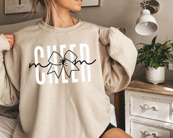Cheer Mom Crewneck Sweatshirt for Mom Cheer Mom Shirt Mom T Shirt for Women Cheer Mom Tshirt Mothers Day Gift for Cheer Mom Gift