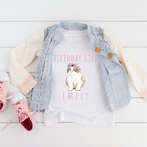 Custom Birthday Shirt for Cat Birthday shirt for Cat birthday party, Kitty birthday shirt, Birthday shirt girl, kitty cat birthday shirt