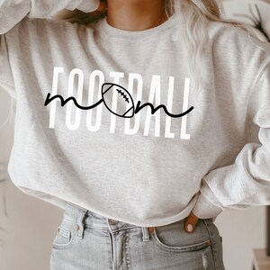 Football Mom Crewneck Sweatshirt for Mom Football Shirt Mom T Shirt for Women Football Mom Tshirt Mothers Day Gift for Football Mom Shirt image 4
