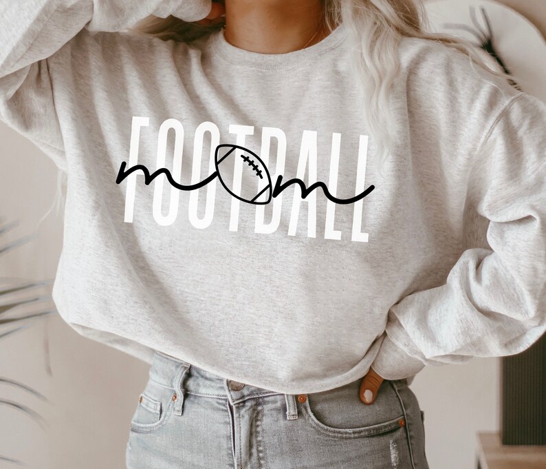 Football Mom Crewneck Sweatshirt for Mom Football Shirt Mom T Shirt for Women Football Mom Tshirt Mothers Day Gift for Football Mom Shirt image 4