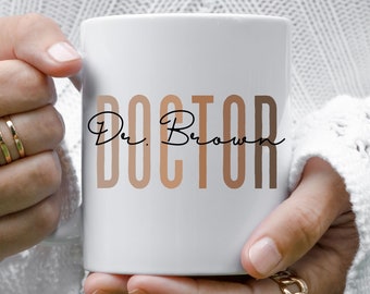 Personalized Doctor Mug, Custom PHD Gift, New Doctor Gift, Medical Student Gift PHD Graduate, New Dr Gift Phd Graduation Gifts