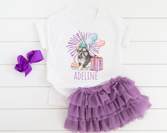 Custom Birthday Puppy Dog Birthday shirt, Birthday T-shirt, Baby Bodysuit, Pawty, Paw-ty
