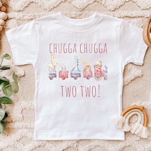 Train Birthday Shirt for 2nd Birthday Shirt  Boys Birthday Shirt Choo Choo I'm Two Birthday Shirt Toot Toot I'm Two Birthday Shirt