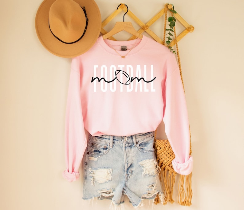Football Mom Crewneck Sweatshirt for Mom Football Shirt Mom T Shirt for Women Football Mom Tshirt Mothers Day Gift for Football Mom Shirt image 2