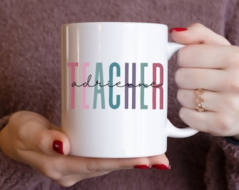 Personalized Teacher Coffee Mug, Custom Teacher Gift, Teacher Mug, Teacher Appreciation Gift