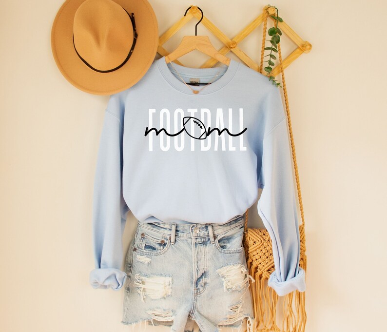 Football Mom Crewneck Sweatshirt for Mom Football Shirt Mom T Shirt for Women Football Mom Tshirt Mothers Day Gift for Football Mom Shirt image 3