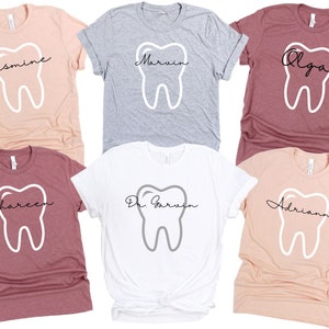 Camisa de escuadrón dental personalizada, regalo para dentista, camisa de dentista, camisa dental, camisa dental personalizada, camisas de equipo dental, camisa de estudiante de odontología