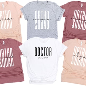 Personalized Ortho Squad Shirt, Gift For Orthodontist, Orthodontic Shirt, Orthodontist Gift, Orthodontist Assistant, Dental Team Shirts