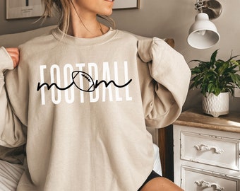 Football Mom Crewneck Sweatshirt for Mom Football Shirt Mom T Shirt for Women Football Mom Tshirt Mothers Day Gift for Football Mom Shirt
