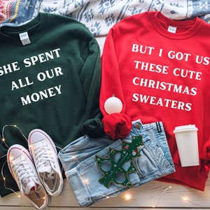 Matching Christmas Couple Sweatshirts, Funny Christmas Couples, Christmas Shirt for Couples, Matching Christmas, Couples Christmas Pajamas