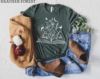 Wildflowers Book Shirt for Book Lovers T-shirt Gift for Book Lover Gift For Bookworms Book Sellers Gift Gift For Teachers Readers' T-shirt