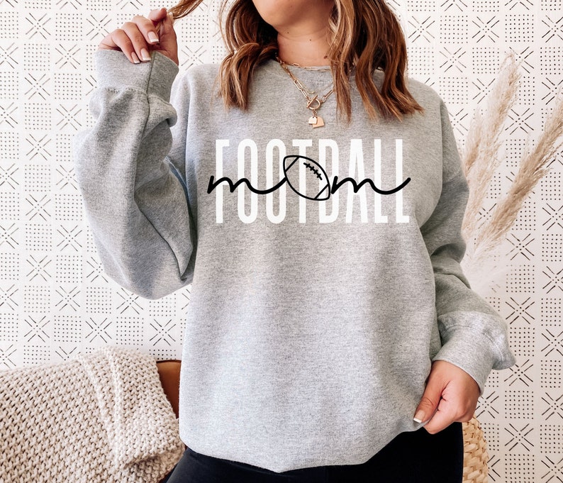 Football Mom Crewneck Sweatshirt for Mom Football Shirt Mom T Shirt for Women Football Mom Tshirt Mothers Day Gift for Football Mom Shirt image 5