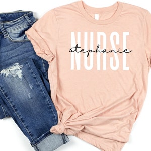 Custom Nurse Shirt, Nurse Shirt, Nursing Shirt, Nursing School Tshirt, Nurse Gift, Nursing T-shirt, Nursing School Shirt, Personalized Nurse