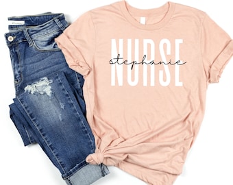 Custom Nurse Shirt, Nurse Shirt, Nursing Shirt, Nursing School Tshirt, Nurse Gift, Nursing T-shirt, Nursing School Shirt, Personalized Nurse