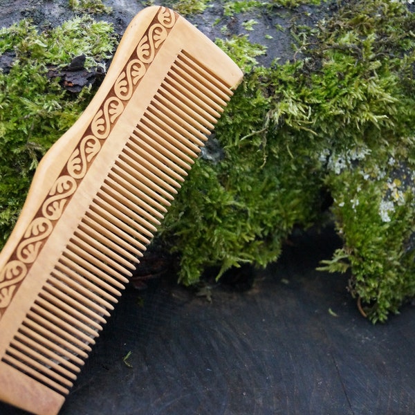 Peigne en bois - Peigne à cheveux en bois - Peigne en bois - Peigne à cheveux - Peigne fait main - Peigne antistatique - Bois naturel